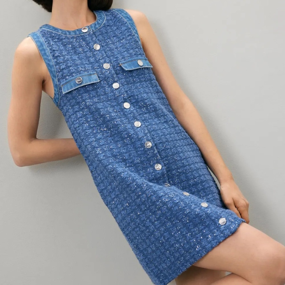 Sandro Paris Palmare Knitted Dress